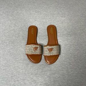 GUESS Women’s Signature Logo Slip-On Slide Sandals